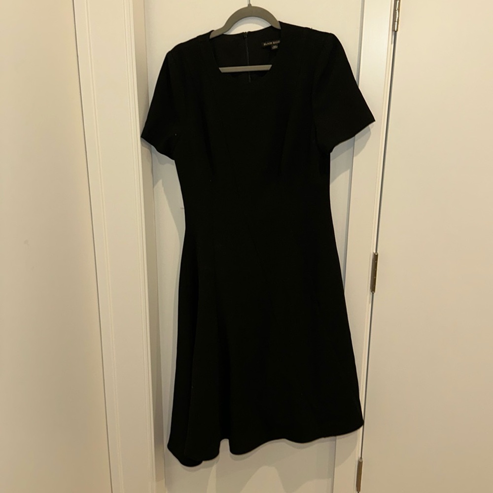 Black halo asymmetrical hemmed dress